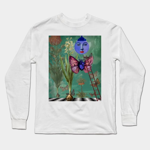 Blue Heart Long Sleeve T-Shirt by Loveday101